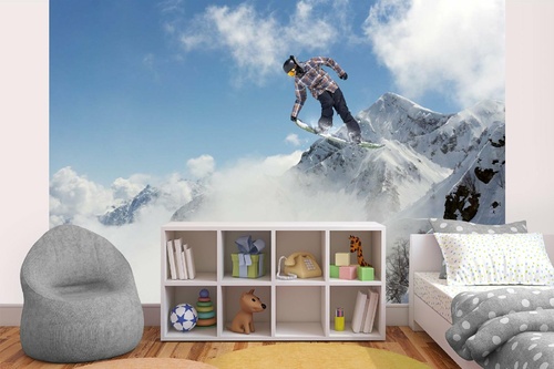 Vlies Fototapete - Snowboarder 375 x 250 cm